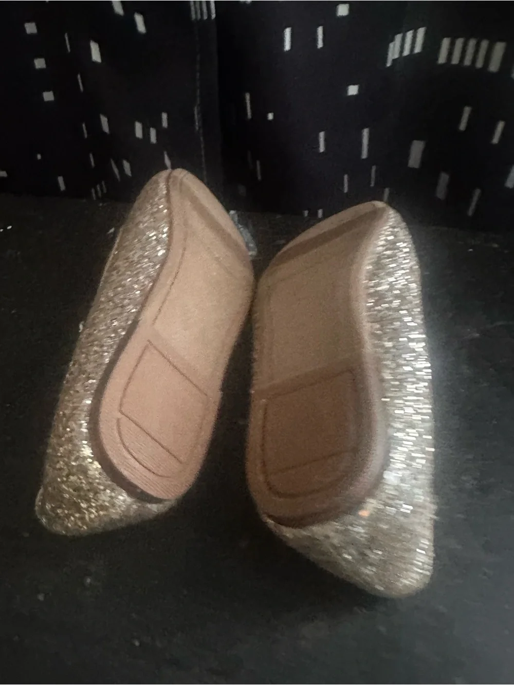 GAP Kids Glitter Ballet Flats - Pink Gold
